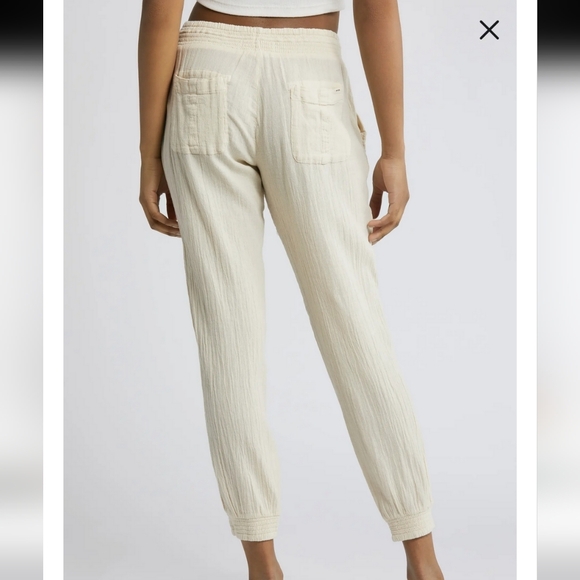 Rip Curl Classic Surf Pants Beachy Ivory Cotton Jogger Large - Picture 2 of 11